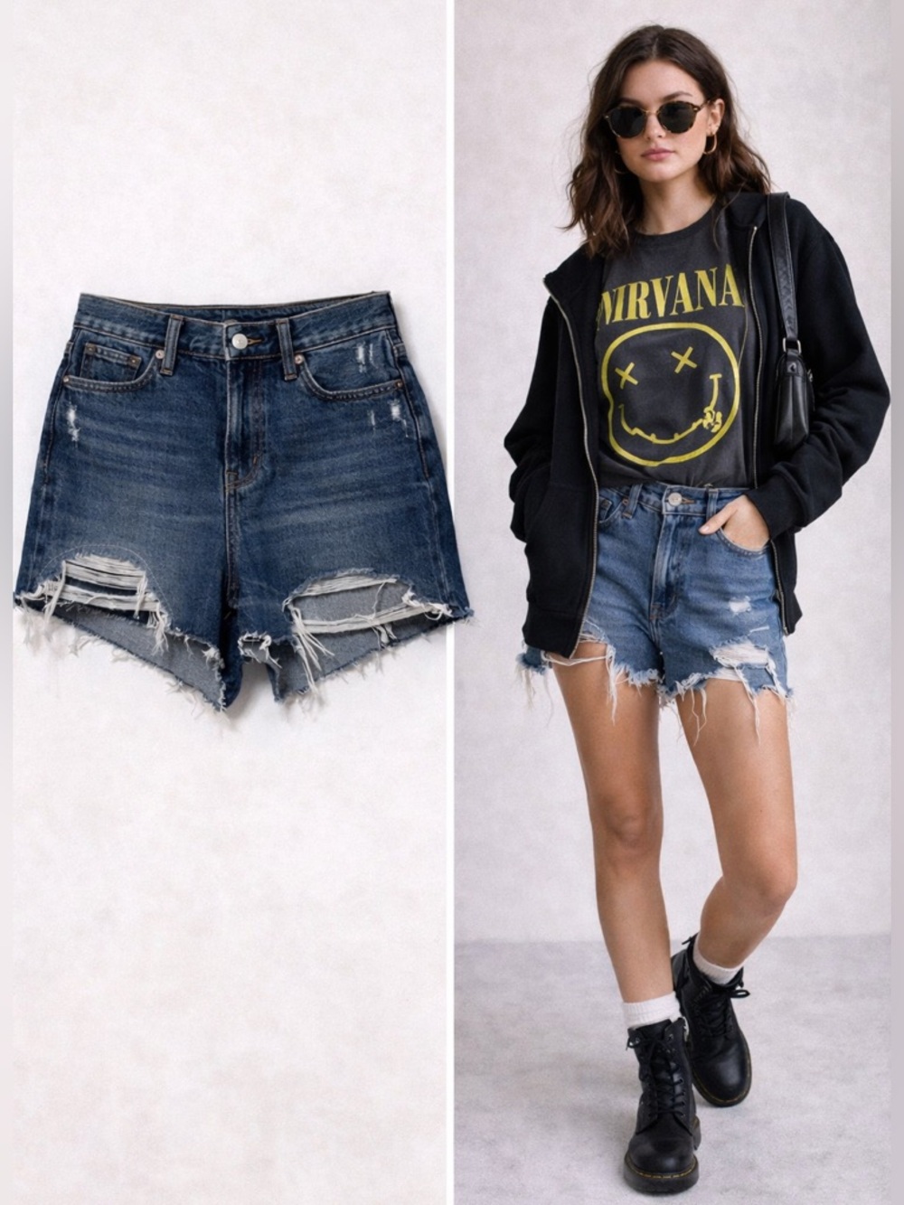 Levi's 501 Cut Off Denim Shorts Distressed High Rise Frayed Hem W29 Western Cute